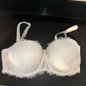 Cream lace Victoria Secret Strapless Bra 36DD
